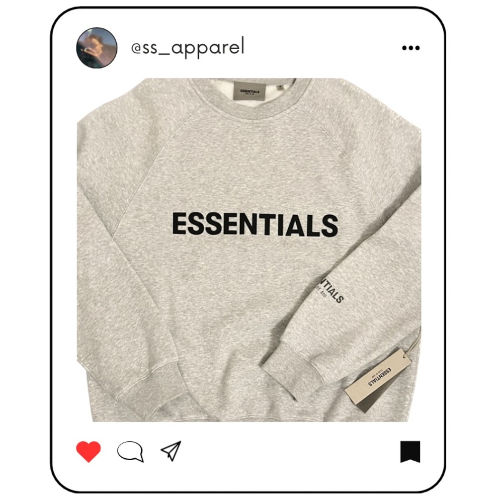 Essentials Gray Crewneck/hoodie- size M